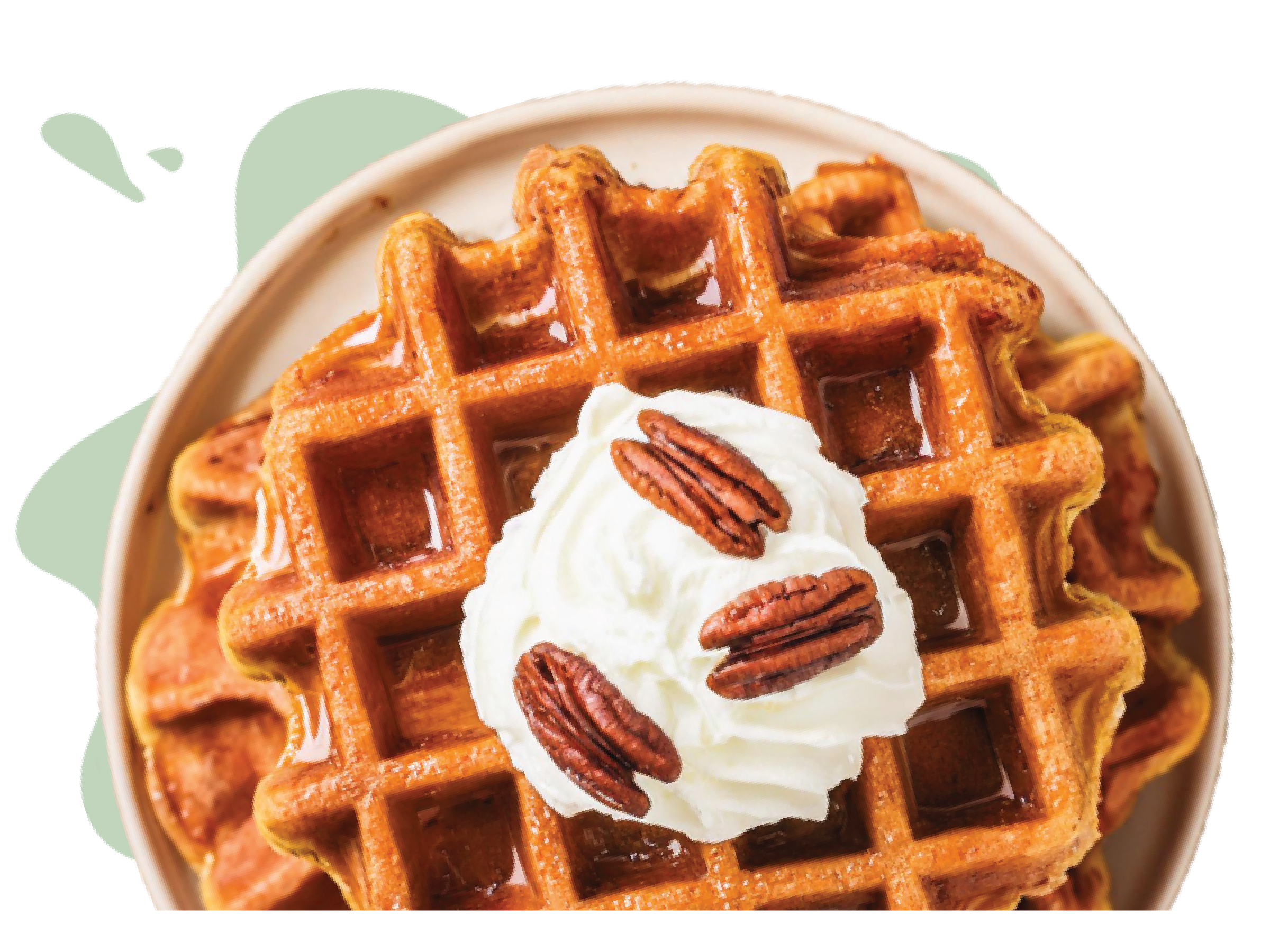 Maple Pecan Waffles Special